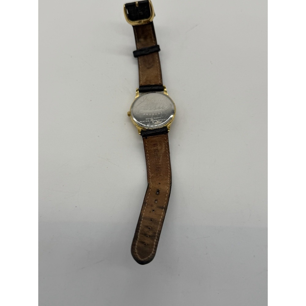VTG‎ Fossil Women's Faceted Crystal Prism Watch Gold Tone Roman Numerals Black - Picture 6 of 7